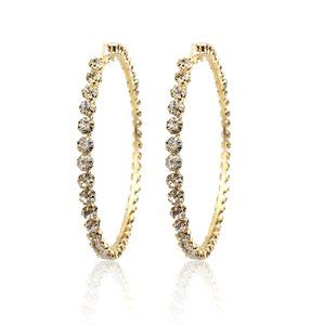 BIG CRYSTAL HOOP EARRINGS